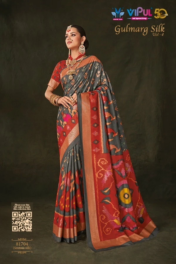 Vipul Gulmarg Silk Vol 4 Beautiful Silk Wholesale Silk Sarees Catalog — Wholesale Sarees, MPA wholesale from Surat — view 11